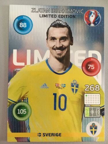 Carte Zlatan Ibrahimovic Uefa Euro 2016 Limited Edition Sverige