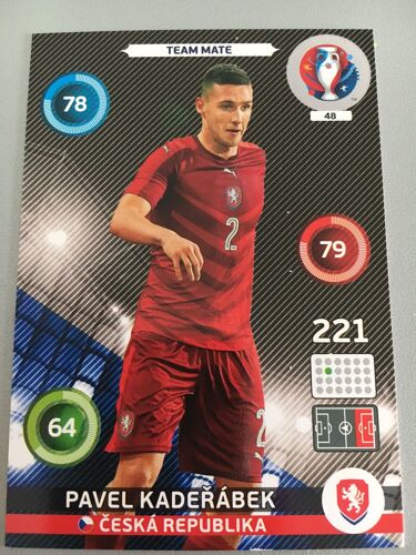 Carte 48 Pavel Kaderabek Uefa Euro 2016 Team Mate Ceska Republika