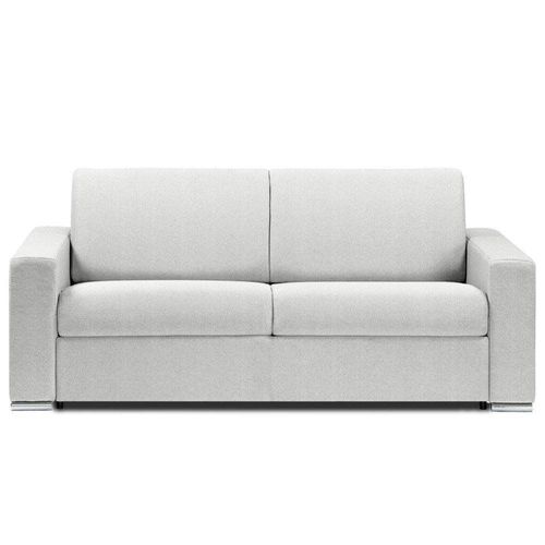 Canapé Lit Dreamer Express Sommier Lattes 140cm Matelas 16cm Polyuréthane Blanc