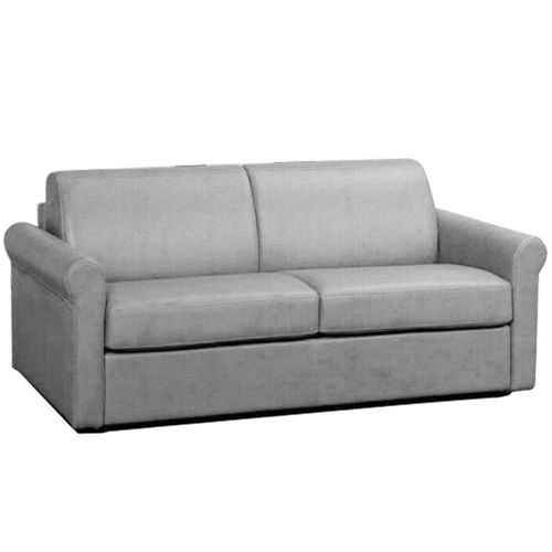 Canapé Lit 3 Places Romantico Convertible Express 140*197*16cm Polyuréthane Gris Clair