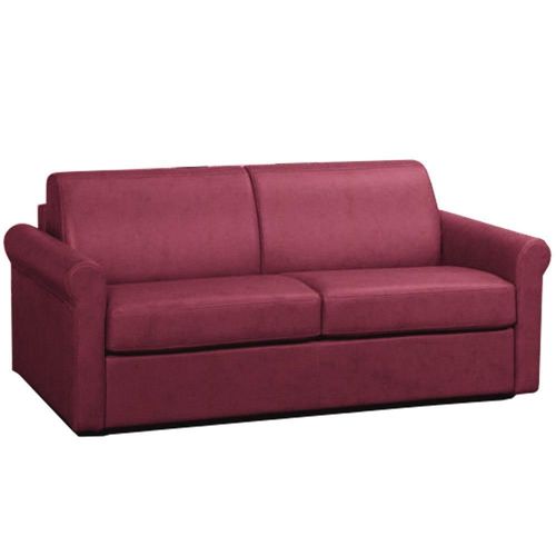 Canapé Lit 2-3 Places Romantico Convertible Express 120*197*16cm Polyuréthane Rouge