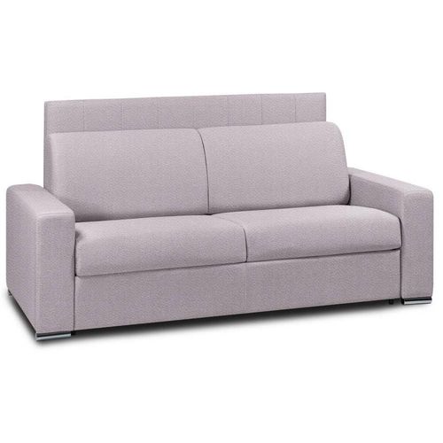 Canapé 4 Places Express Lattes 160cm Matelas 16 Cm Tête De Lit Intégrée Cuir Vachette Parme