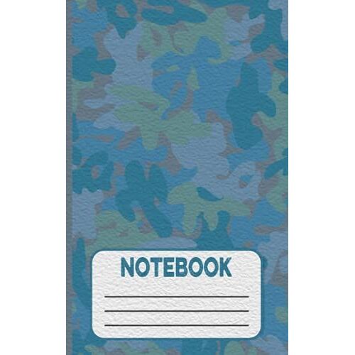 Notebook: Pastel Teal Mini Camo Notebook Cover Art For School, Office, Dairy, Notes, Work, College Or Gifts