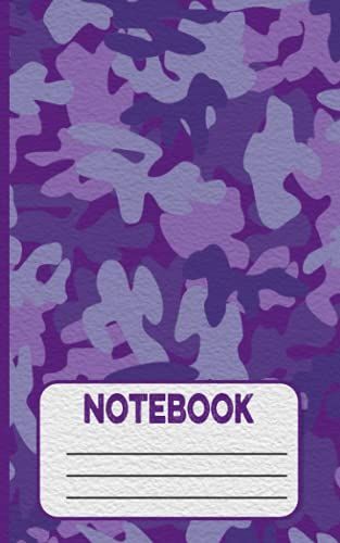 Notebook: Purple Abstract Mini Camo Notebook Cover Art For School, Office, Dairy, Notes, Work, College Or Gifts