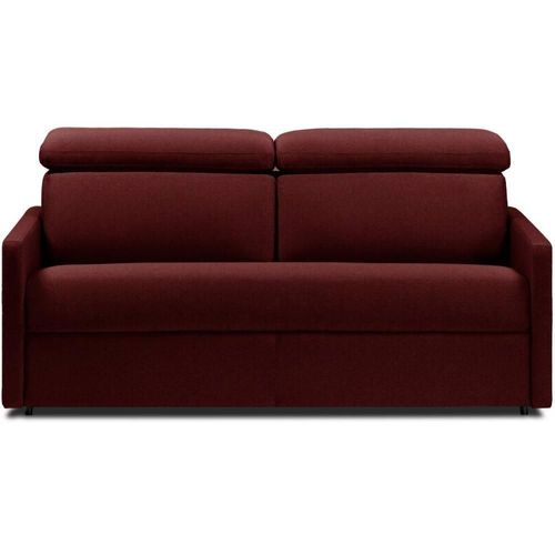 Canapé Convertible Luxia Matelas 16cm Système Express Sommier Lattes 140cm Microfibre Bordeaux
