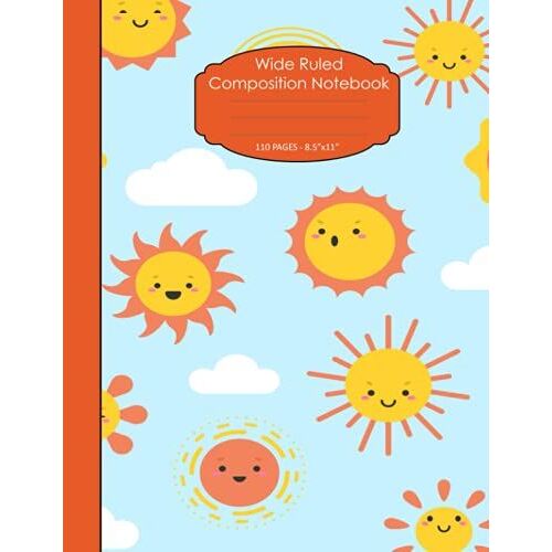 Wide Ruled Composition Notebook: Primary Notebook For Kids, Teens, Kindergarten And Adults, Logbook, Story Book - 110 Pages, 8.5"X11", Pretty Unicorn Book Cover, Design Number #83