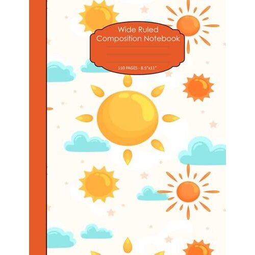 Wide Ruled Composition Notebook: Primary Notebook For Kids, Teens, Kindergarten And Adults, Logbook, Story Book - 110 Pages, 8.5"X11", Pretty Unicorn Book Cover, Design Number #65