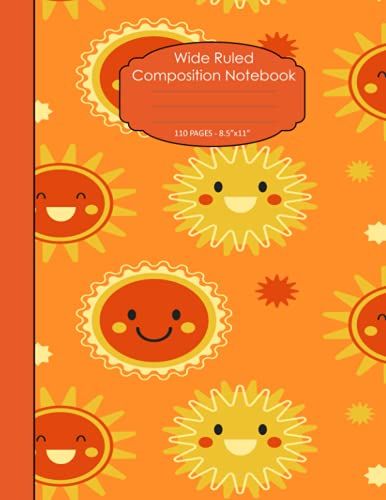 Wide Ruled Composition Notebook: Primary Notebook For Kids, Teens, Kindergarten And Adults, Logbook, Story Book - 110 Pages, 8.5"X11", Pretty Unicorn Book Cover, Design Number #77