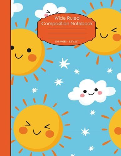 Wide Ruled Composition Notebook: Primary Notebook For Kids, Teens, Kindergarten And Adults, Logbook, Story Book - 110 Pages, 8.5"X11", Pretty Unicorn Book Cover, Design Number #59