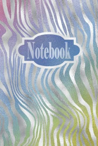 Zebra Notebook Rainbow Metallic | Hardcover | College Ruled | 120 Pages White Paper | 6"X9": Journal For Kids And Adults | School, Work, Home And Office