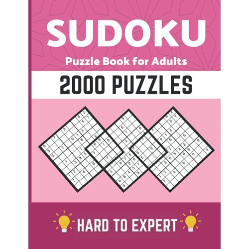 Sudoku Puzzle Book For Adults: 2000 Hard To Expert Sudoku Puzzles With Solutions |Keep Your Brain Young| 9x9 Grid, 8.5x11 Inch, Volume 1.