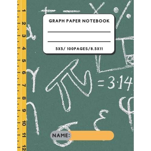 Graph Paper Notebook, Quad Ruled 5 Squares Per Inch 5x5 Math And Science Composition Notebook For Students. 2.4 Graph Paper Notebooks 8.5x11