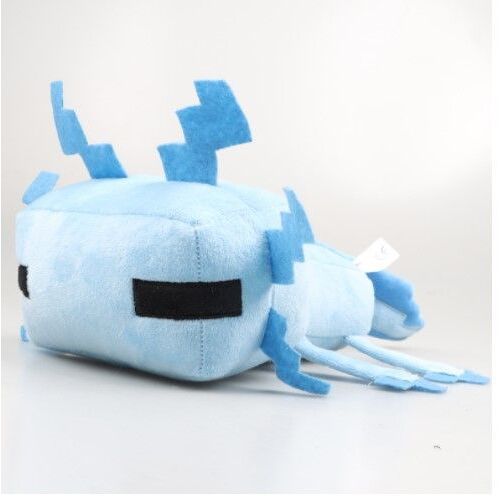 Peluche Minecraft Jouets Axolotl Doux Peluches Animaux Poupees Frusde Peluche Oreiller 30 Cm-Bleu