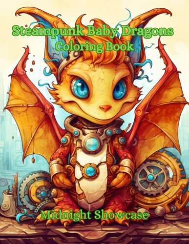 Steampunk Baby Dragon Coloring Book