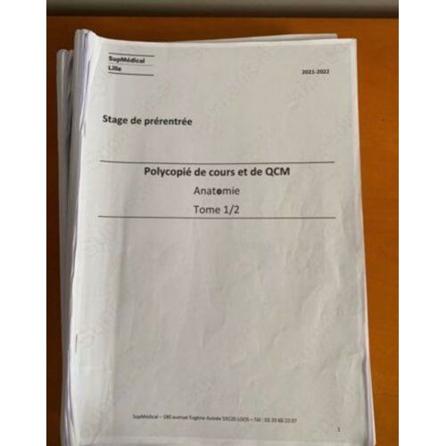 Cours Pass Medecine Lille 2023/2024