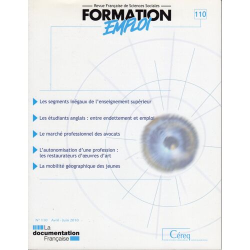 Formation Emploi N° 110, Avril-Juin 2
