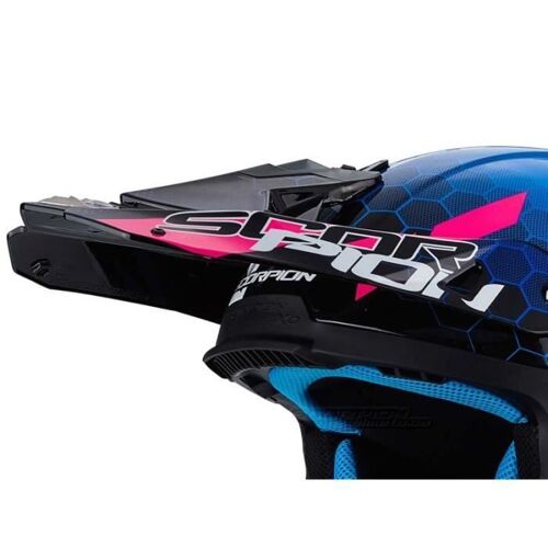 Visière Casque De Moto Scorpion Vx-21 Air Xagon - Blue/Neon Yellow / Pink - Tu