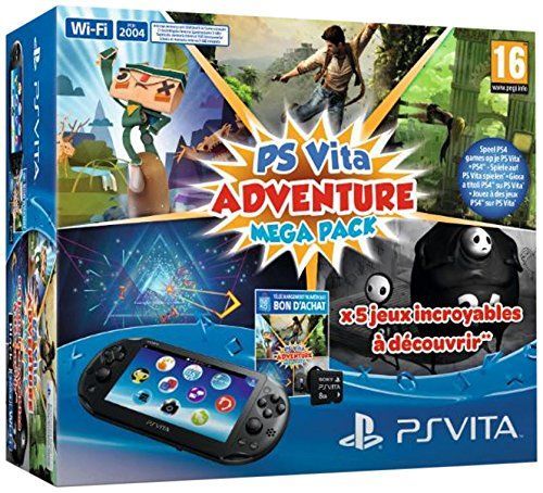 Pack Console PSVita 2000 Mega Pack Adventure (À Télécharger) Et Carte Mémoire (8Go)
