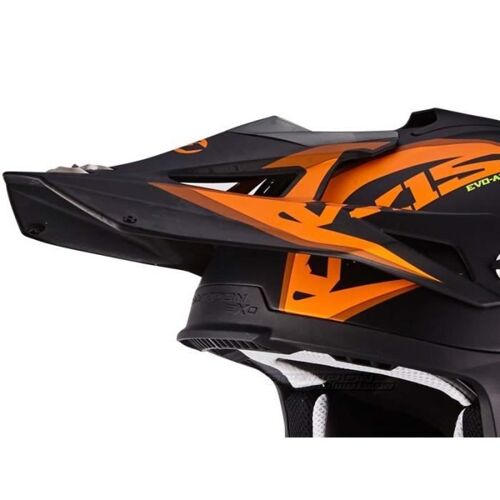 Visière Casque De Moto Scorpion Vx-15 Evo Air Peak Defender - Matt Black/Orange - Tu