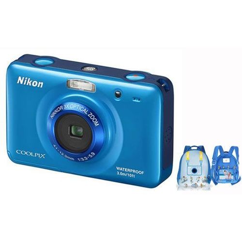 Nikon CoolPix S30 Blue Navy (étanche -3 m) + Sac à Dos Bleu