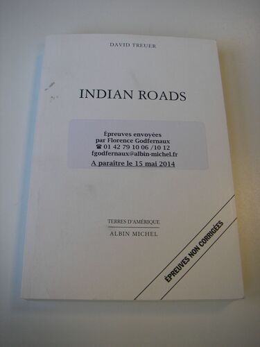 Epreuves Non Corrigées David Treuer : Indian Roads 0 