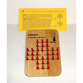 Objet Déco Jeu De Solitaire Avec Support En Bois De Manguier Et Billes En Verre
