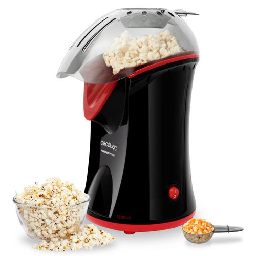 Cecotec Machine à popcorn électrique Fun&Taste P'Corn, 1200 W, Convection, Popcorn prêt en 2 minutes, Comprend une cuillère doseuse, Facile à nettoyer, Protection contre la surchauffe