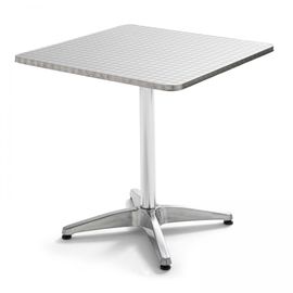 Table Carrée En Aluminium Gris