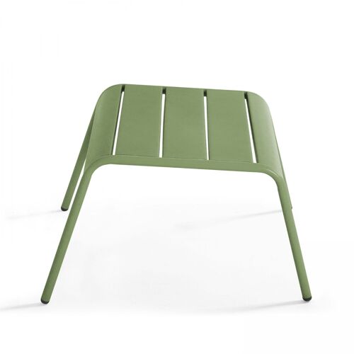 Fauteuil De Jardin Bas Et Repose Pied En Métal Vert Cactus
