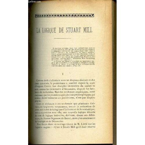 La Logique De Stuart Millles Romans De La Table Ronde Et La Legende Su Saint Graal  (Chap De 1 A 4) / Quelques Pages De La Vie D'un Marin : Le Commandant Treve  / Biographie : Biblia Sacra - ...
