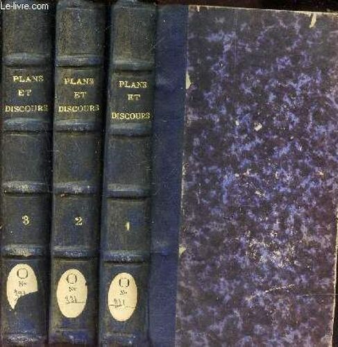 Plans De Discours, Ou Projets D'instructions Et De Conferences Sur Les Verités De La Religion / En 4 Volumes - Du Tome 1 Au Tome 4.