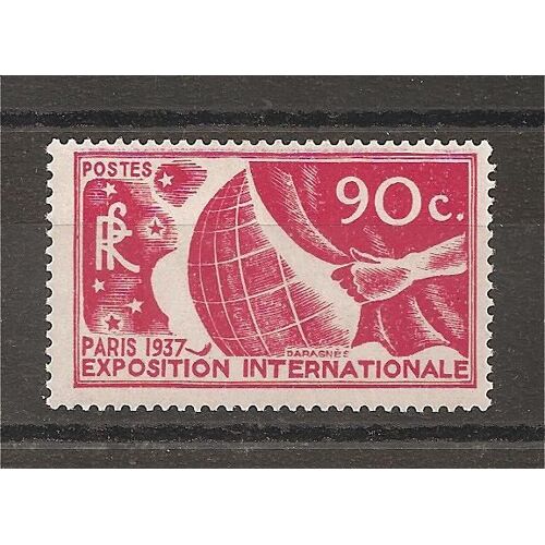 326 (1936) Exposition Internationale 90c Rouge N** (Cote 30e) (3828)