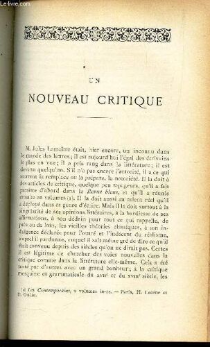 Un Nouveau Critique / Les Animaux Leur Place Dans La Creation / La Persecution De Valerien (Suite) - Du Chapitre Viii À Ix.