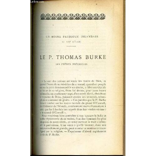 Un Moine Patriote Irlandais Au 19e Seicle : Le P. Thomas Borke Des Freres Precheurs / Revue Scientifique: Etude Geologique Sur Le Plateau Lyonnais A L'occasion De L'etablissement Du Chemin ...