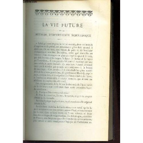 La Vie Future Et La Methode D'obsservation Scientifique.