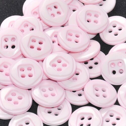 Mercerie Lot De 5 Boutons Ronds Rose Clair 15mm