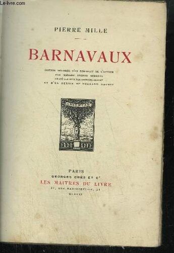 Barnavaux / Collection Les Maitres Du Livre - Exemplaire N° 261