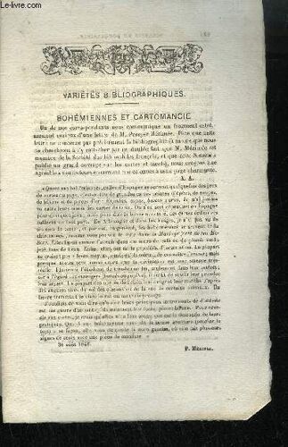 Extrait Bulletin Du Bouquiniste - Variete Bibliographiques - Bohemiennes Et Cartomancie - Les Jugements De Boileau Dans Ses Satires - Marie-Antoinette Et Sa Famille - Les Artistes Francais ...