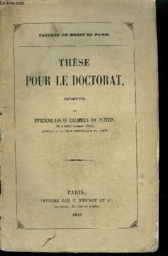 These Pour Le Doctorat