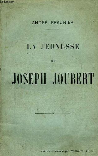 La Jeunesse De Joseph Joubert
