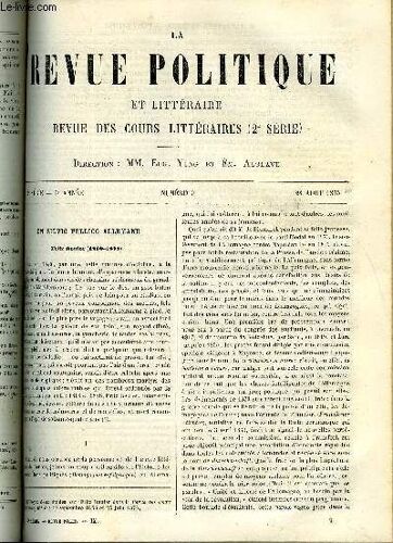 La Revue Politique Et Litteraire 5e Annee - 1er Semestre N°9 - Un Silvio Pellico Allemand - Fritz Reuter Par Alexandre Buchner, Les Nouveaux Resultats De L'etude Sur L'inde Par Charles ...