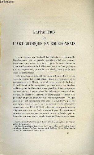 Bulletin Monumental 95e Volume De La Collection N°4 - L'apparition De L'art Gothique En Bourbonnais Par Pierre Pradel