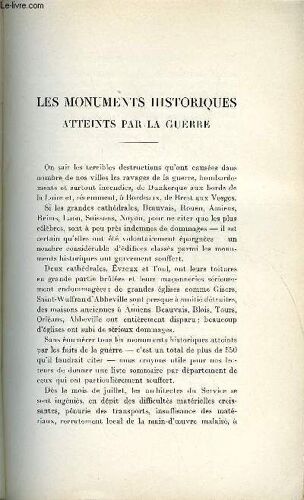 Bulletin Monumental 99e Volume De La Collection N°2, 3, 4 - Les Monuments Historiques Atteints Par La Guerre Par Jean Verrier