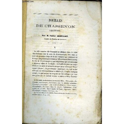 Bulletin Monumental 3e Serie Tome 8, 28e Volume N°4 - Fouilles De Chassenon Par L'abbe Arbellot, De L'art Religieux Considere Sous Quelques-Unes De Ses Formes, Memoire Lu Par M. D'espaulart ...