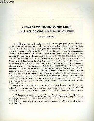 Bulletin Monumental 125e Volume De La Collection N°2 - A Propos Des Chambres Menagees Dans Les Grands Arcs D'une Coupole Par Jean Secret