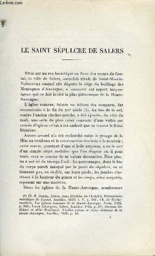 Bulletin Monumental 100e Volume De La Collection N°1 Et 2 - Le Saint Sepulcre De Salers Par Pierre Quarre