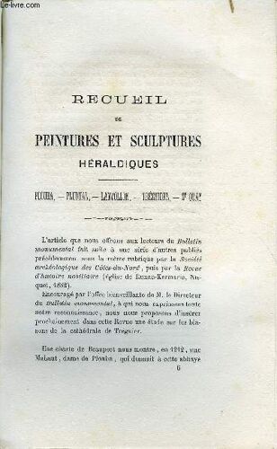 Bulletin Monumental 6e Serie, Tome Premier N°1 - Recueil De Peintures Et Sculptures Heraldiques Par Paul Chardin
