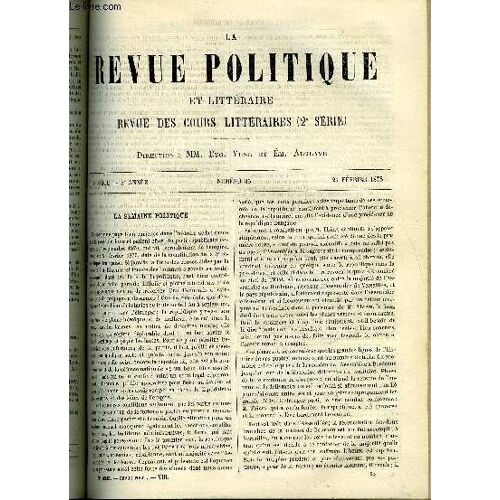 La Revue Politique Et Litteraire 4e Annee - 2e Semestre N°35 - Le Troisieme Centenaire De L'universite De Leyde, Les Sauvages Du Far-West Par Foucher De Careil, La Comtesse De Sabran Et Le ...