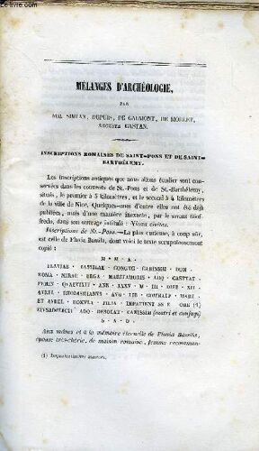 Bulletin Monumental 3e Serie Tome 8, 28e Volume N°4 - Melanges D'archeologie Par Mm. Simian, Dupuis, De Caumont, De Morlet, Auguste Castan