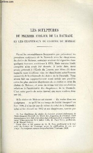 Bulletin Monumental 97e Volume De La Collection N°2 - Les Sculptures Du Premier Atelier De La Daurade Et Les Chapiteaux Du Cloitre De Moissac Par Marie Lafargue